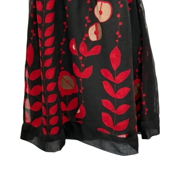 Black Red Baby Doll Halter Sheer Overlay Pink Collection Small Y2K - Picture 3 of 7